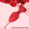 GS-H Rose-shaped vibrating anal plug, anal sex toy, 10 vibration modes, suitable for both men and women, prostate massager