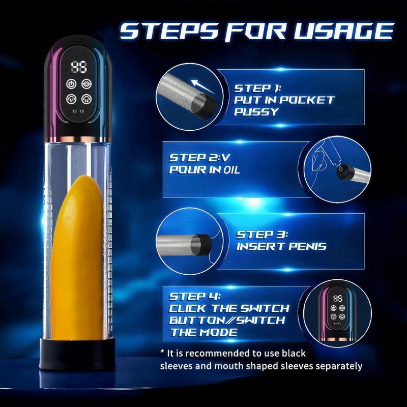 3 B02-ZB Electric penis pump, 2-in-1 vacuum pump, supports 6 training modes and 5 suction modes, adult toy with mini pocket, green genitals