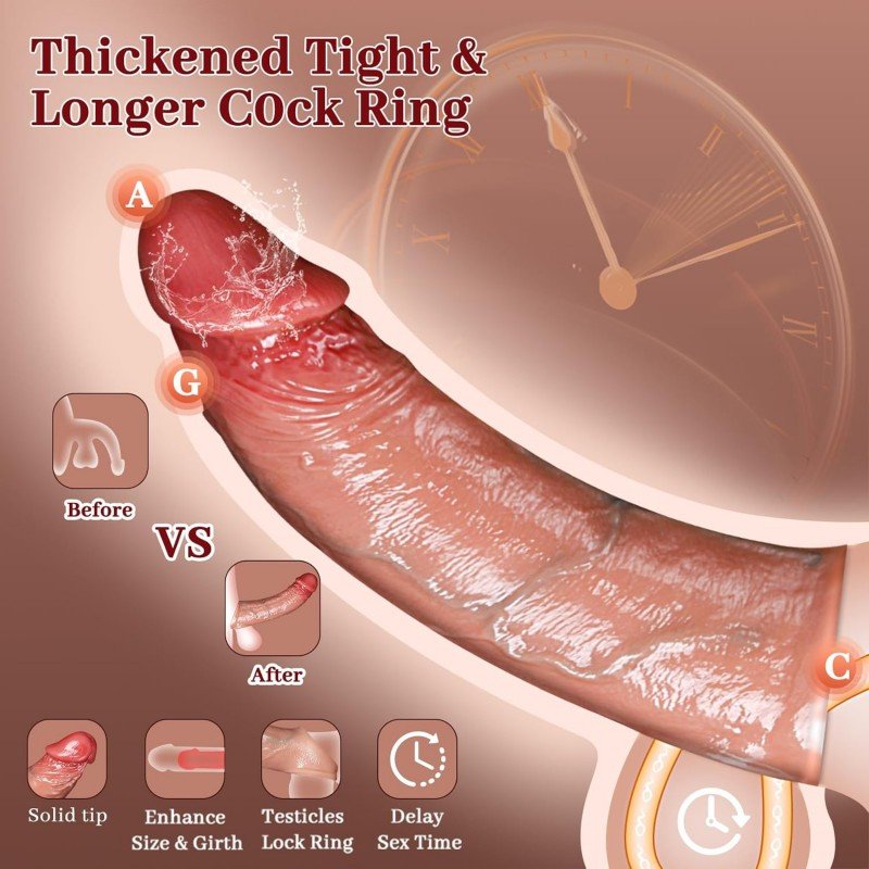 PT-Penis vibrator, vibrates the penis ring to enlarge and lengthen, APP and remote control adult toy, 9 modes