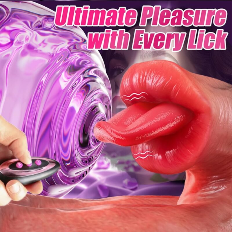 Featuring a sexy tongue licking function and a G-spot suction cup stimulatormassager