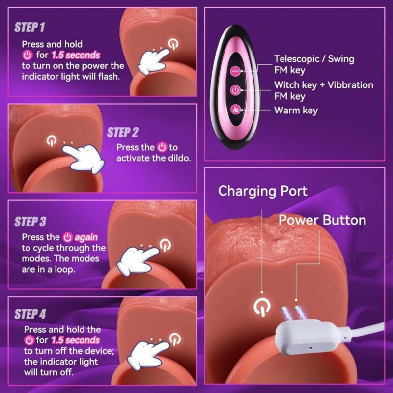 Featuring a sexy tongue licking function and a G-spot suction cup stimulatormassager