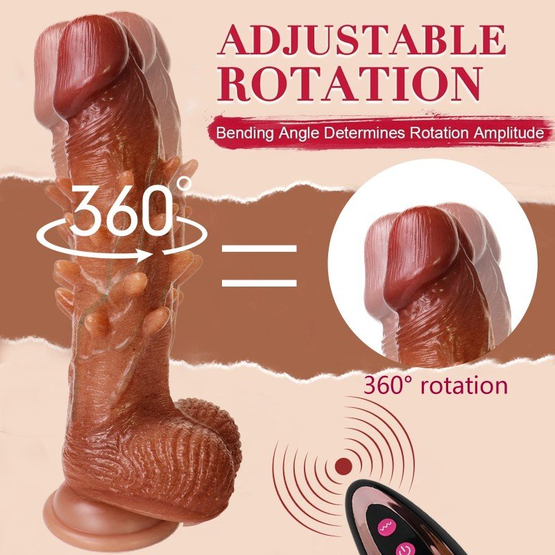 4 DC- A spiky dildo with a soft, realistic skin texture and suction cups, suitable for G-spot stimulation