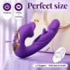 MC-PD Lip-biting, telescopic, massage, three-in-one mouth-tapping vibrating dildo for women, realistic electric toy