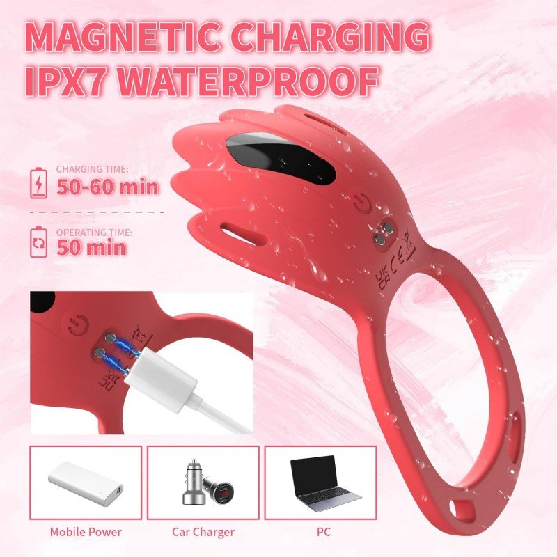 5 CD-FY Couples Rose App remote-controlled wearable male sex toy, hands-free clitoral vibrator
