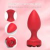 5 GS-H Rose-shaped vibrating anal plug, anal sex toy, 10 vibration modes, suitable for both men and women, prostate massager
