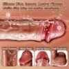 6 058-Simulated telescopic vibrating dildo with suction cup base, 11 vibration modes, rechargeable sex toy for couples