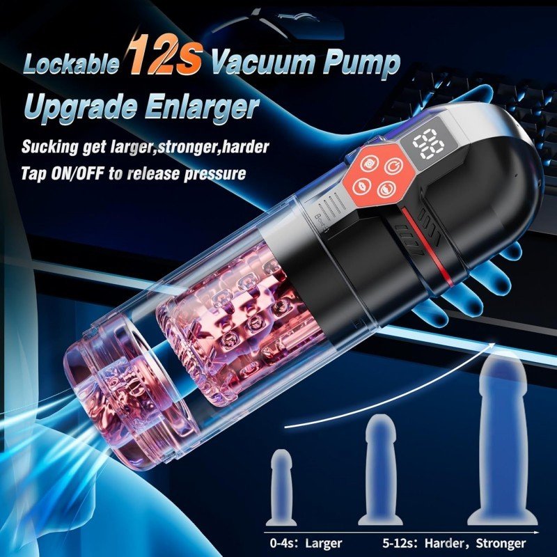 B01-HY  Male masturbatorpenis pump – an AI-powered pocket-sized male sex toy with 7 rotating suction and licking modes, waterproof
