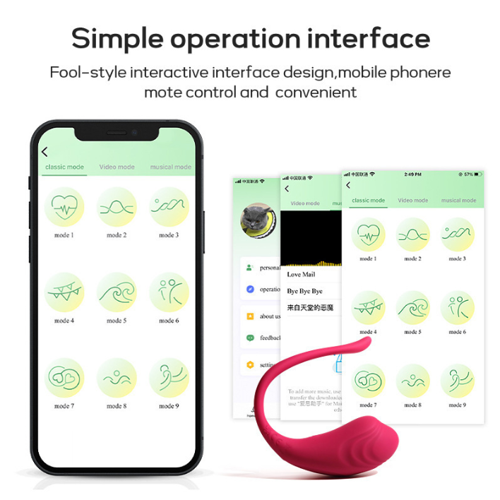 XKD-Wearable vibrating G-spot clitoral massager with app control, 6 speeds and 5 modes  Waterproof and rechargeable couple's toy