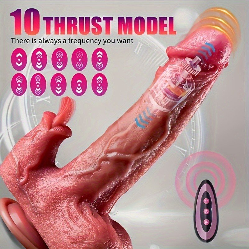 0058-Simulated thrust massager with licking function and G-spot suction cup stimulator